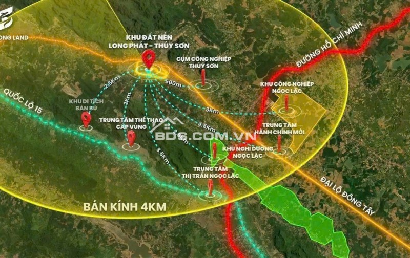 BÁN ĐẤT NỀN LONG PHÁT THUÝ SƠN - SẴN SỔ ĐỎ - SANG TÊN NGAY - GIÁ CHI 99TR/LO - Ảnh chính